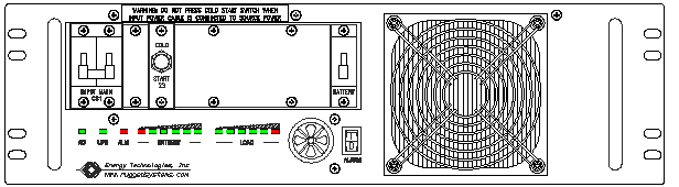 ETI0001-1060 Rugged COTS UPS Front View