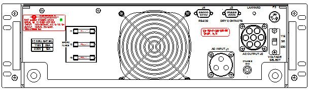 P/N: ETI0001-2250AB Rugged MilSpec UPS Standard Rear Panel Layout 