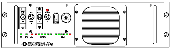 P/N: ETI0001-1237 Rugged MilSpec UPS Standard Front Panel Layout NSN: 6130-01-462-8656 or NSN: 6130-01-470-8743 or NSN: 6130-01-470-1368