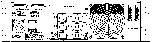 P/N: ETI0001-2228 Rugged MilSpec UPS Rear Panel Layout