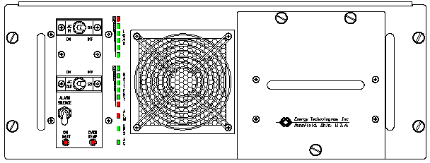 ETI0001-2239 Rugged UPS Front Panel Layout