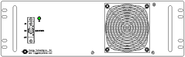 ETI0011-1073 Rugged COTS 208 VAC Transformer Module Standard Front Panel Layout